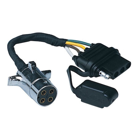 Husky Towing Husky Towing 13173; Trailer Wiring Adapter; 4-Pole Round to 4-Way Flat 13173